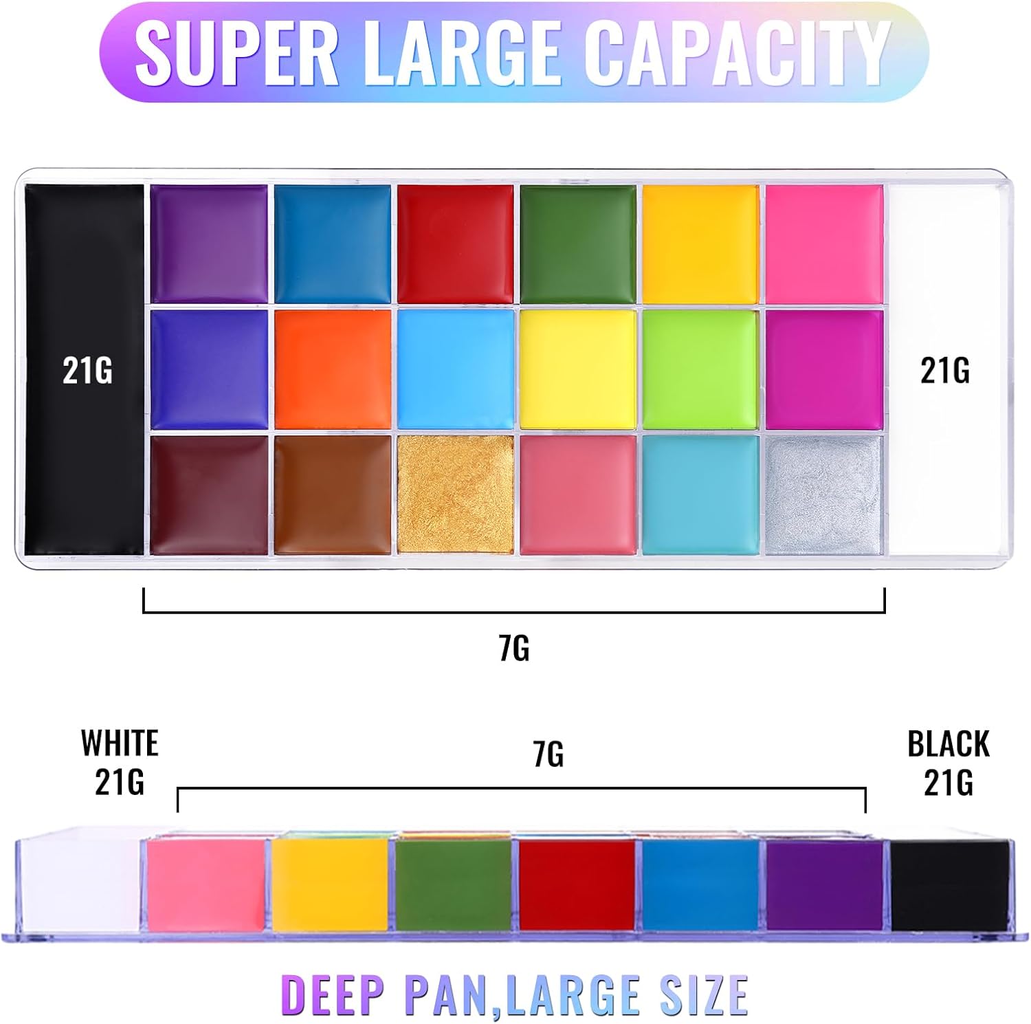 UCANBE Athena Painting Palette - Professional Face Body Paint Oil - 20 Colors