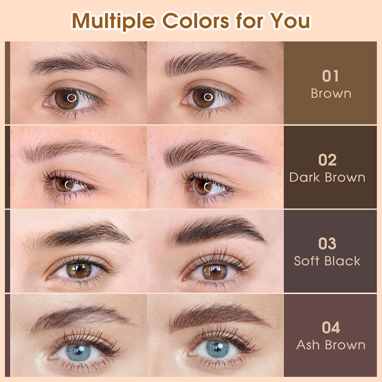 UCANBE Microblading Brow Fection Brow Eyebrow Pencil – Angled Brush Tip, Wild Natural Hair-Like Strokes, Patented Design, Long-Lasting & Smudge-Proof