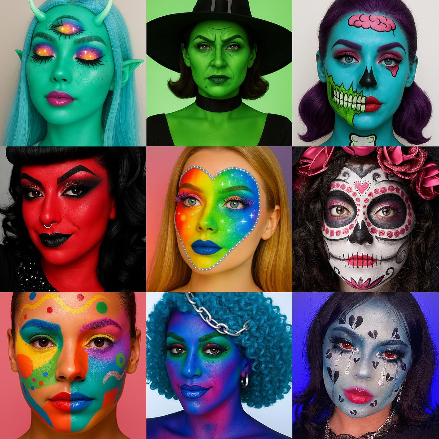 UCANBE Athena Painting Palette - Professional Face Body Paint Oil - 20 Colors