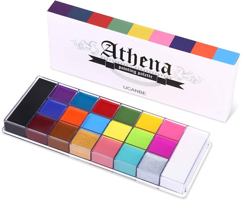 UCANBE Athena Painting Palette - Professional Face Body Paint Oil - 20 Colors