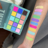 15 Colorful Matte Makeup Eyeshadow Palette