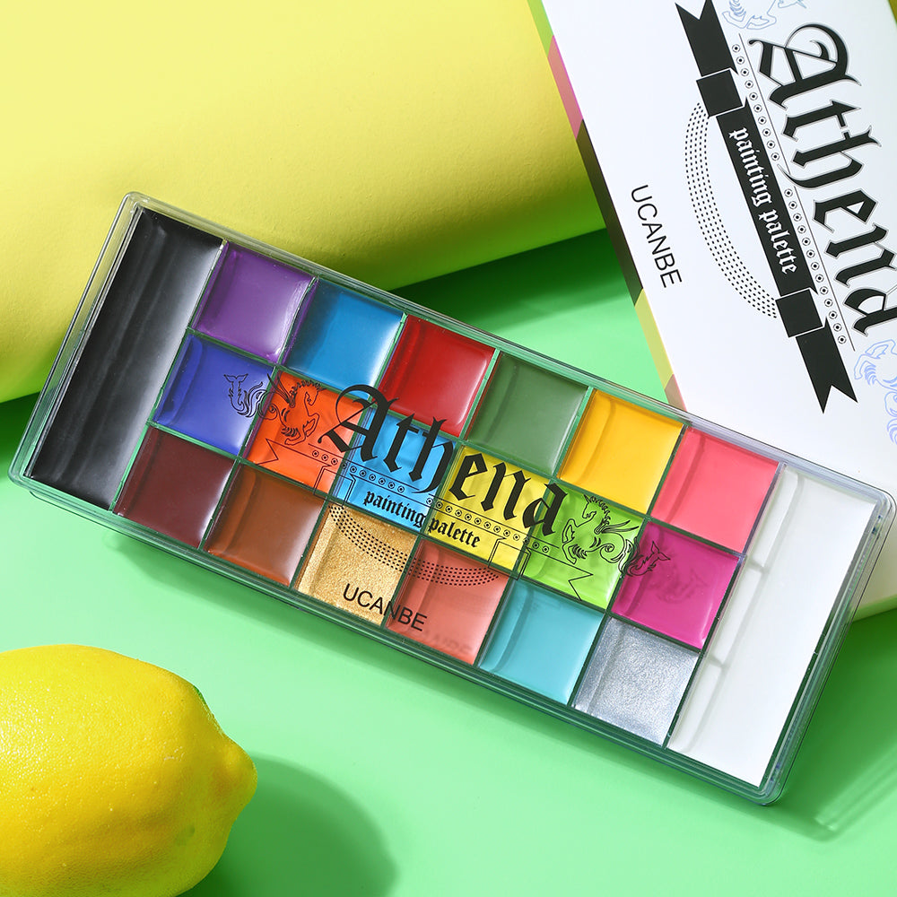UCANBE Athena Painting Palette - Professional Face Body Paint Oil - 20 Colors