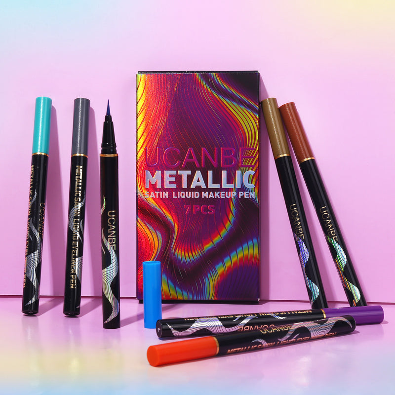 Metallic satin liquid makeup pen 7pcs